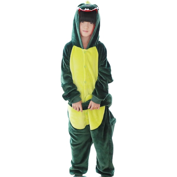 Barneflanell Dyre Pyjamas Sett Vinter Onesie Gutter Jenter Cosplay Fancy Kjole Jumpsuit Nattøy Unisex Chic Kostyme Karneval Jul Fest Varm Onesie 3-11 År（140）