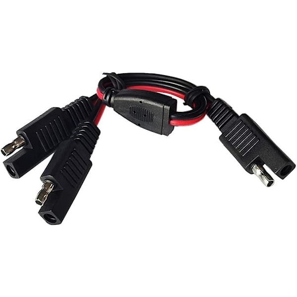 1 till 2 Splitterförlängningskabel, 14awg Strömadapter Sae-kontakt Solpanel Sp