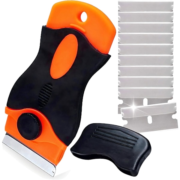 Keramisk Koketoppskrape - Vindusskrape - Universal Squeegee-sett og 10 Utbyttbare Blader - Praktisk og Enkel å Bruke, 10.9 * 4.7 * 4cm