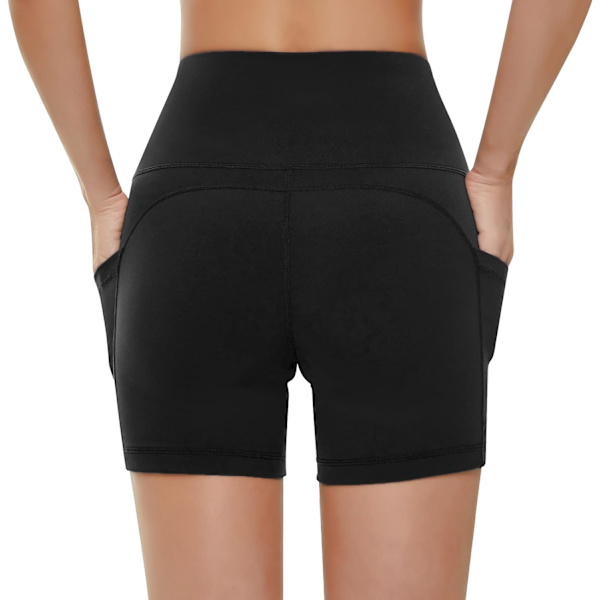 Kvinnors högmidjade aktiva shorts yoga leggings, magkontroll träning