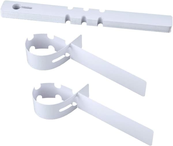 100-pack plastväxtträdsetiketter, 2 x 21 cm, för växtförpackning (vit)