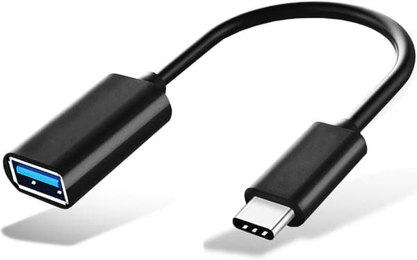 USB C til USB 3.0 Adapter, 5Gbps USB Type C Han til USB A Hun OTG Kabel, Kompatibel med iPhone 16 Pro Max/15 Pro Max Plus, iPad Pro, MacBook Pro/A