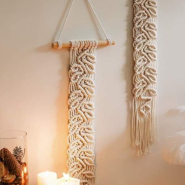 Håndlaget bohemsk veggteppe, naturlig bomullsvevd veggteppe til hjemmet