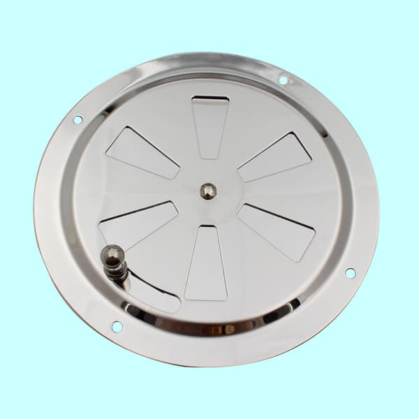 2 stk. Rund ventilationsgitter, rustfrit stål ventilationsroset, 125mm S