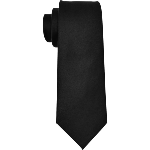 Menns slips Ensfarget ren farge Vanlig formelle svart slips for menn