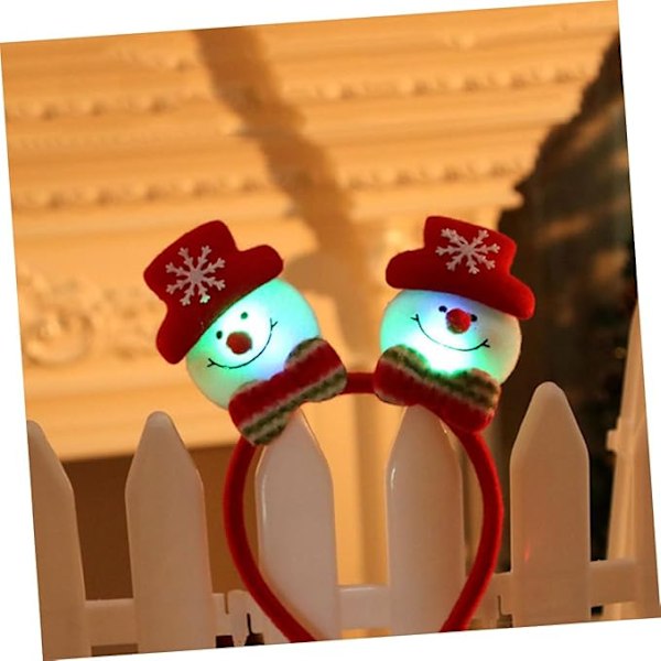 4 st julglitter-prydnader för barn, julredskap, dubbla spännen, julhuvudband, huvudbandsdekorationer, håraccessoarer, julklapp H