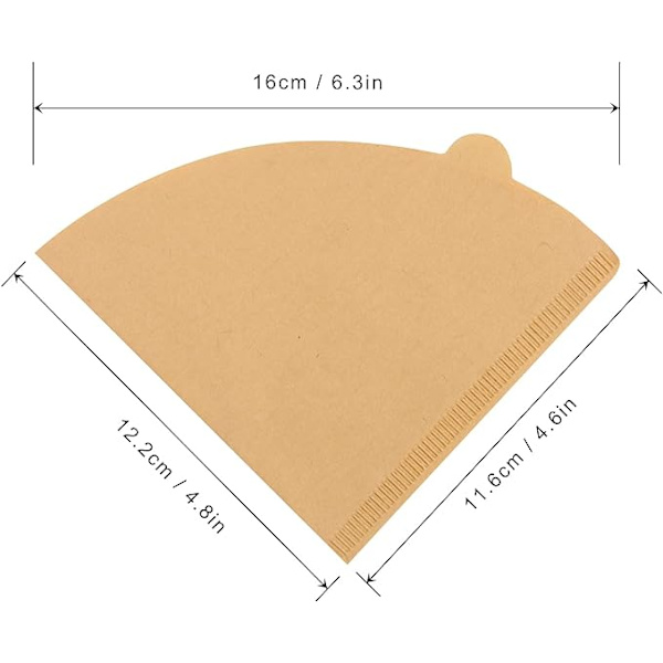 V60-filter, kaffefilter, 2 koner, litet konfilter, 1-4 koppar