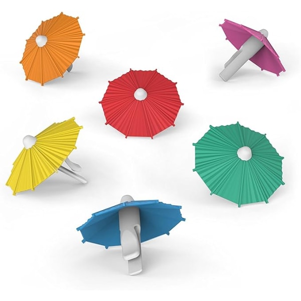 Äkta paraplydrinkmarkörer, set med 6, Idealisk för presenter av värdinnor, nygift