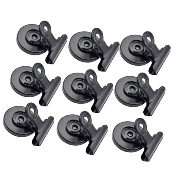 10x Magnetiske Clips - Sort Sort