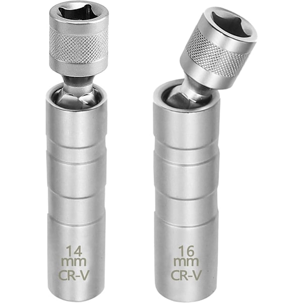 2 kpl 14 mm/16 mm sytytystulpan liitäntähylsyä, irrotusavaimet autojen korjaukseen