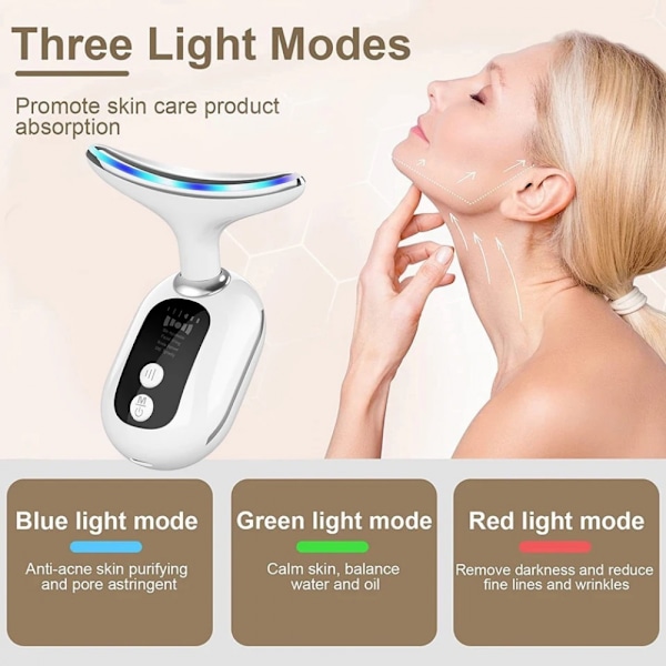 Hals Rynke Apparat Anti Rynker Ansigts- Og Hals Massager Multi Funktionel