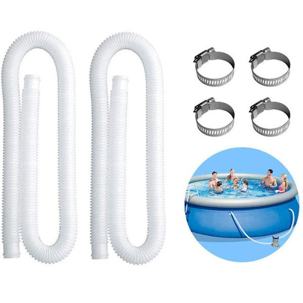 2 stk. slange til udskiftning af overjordisk swimmingpool, slange til swimmingpool til Ab