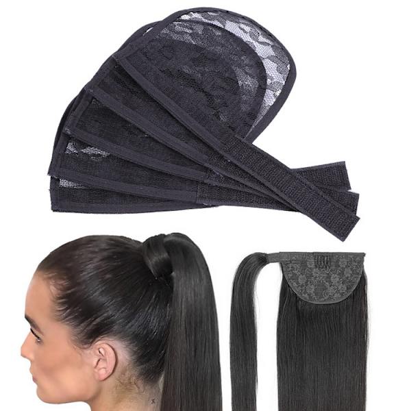 5 st spetsnät för att göra hästsvans perukmössor Guleless Hairnet med