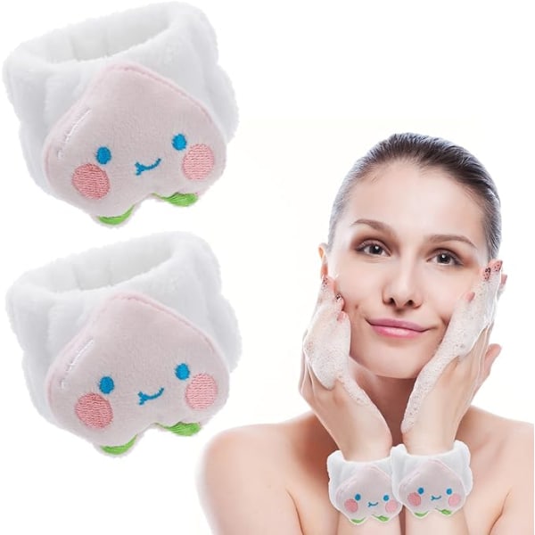 4 stk håndledshåndklæder til ansigtsvask, ansigtsvaskearmbånd, flan
