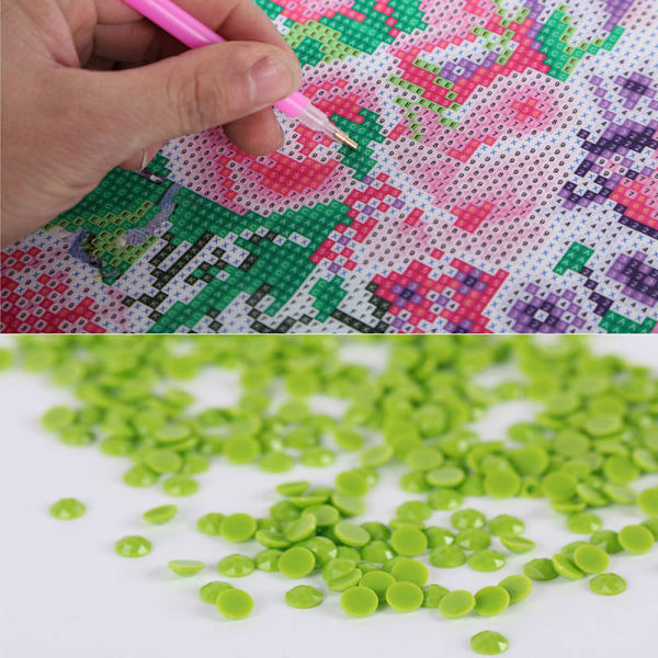 5D Fuld Diamant Maleri Korssting DIY Dekoration Blomster 30x40