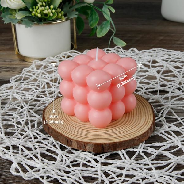 4 stycken bubbel ljus, doftljus naturliga sojavax aromaterapi bubbla