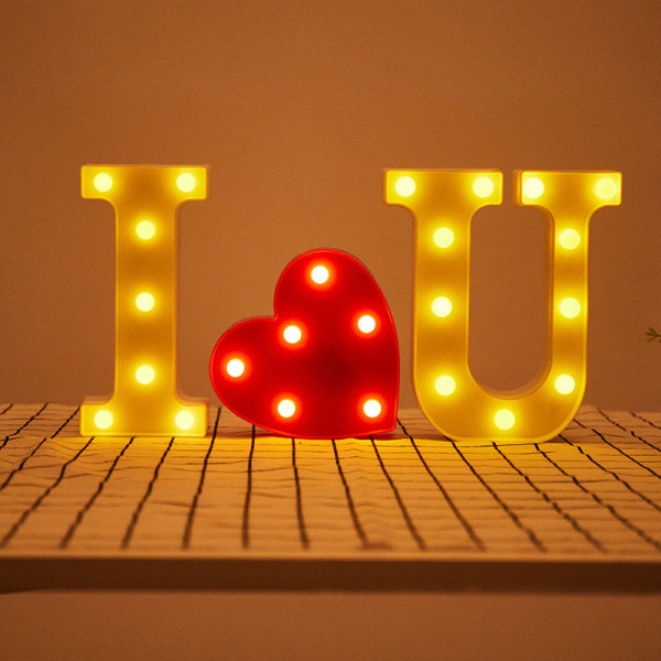 Homemory I Love U Light Up Letters Proposal Decorations, I Love U
