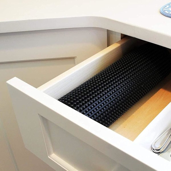 Pieces Bar Mat, Bar Service Mat, Sort Bar Mat, Velegnet til Bar eller Hjem, Bruges til at Fiksere Vinglas (Sort), 30*15cm