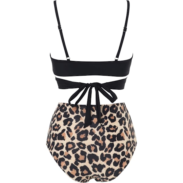 Dames Højtaljede Bandage Bikini Sæt Wrap Todelt Push Up Badetøj XL