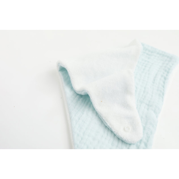 Baby Burp Cloths Gauze Cotton Bib Justerbar 2-stegs tryckknapp F