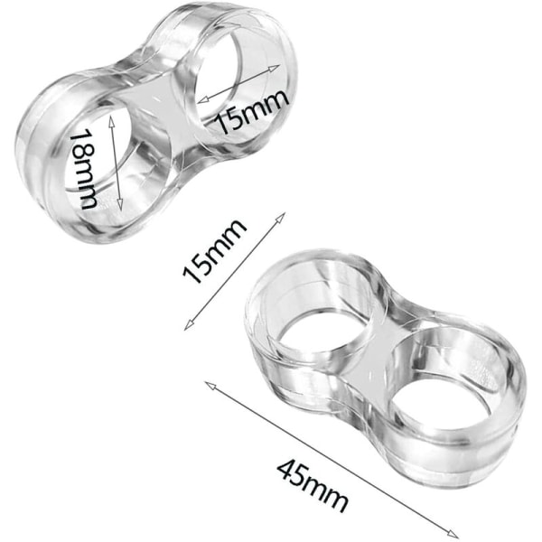 Set med 10 dörrhandtagsstopp Transparant PVC dörrstopp Ø15 och 18mm