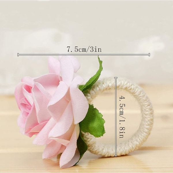 Romantisk kreativ serviettring Delikat serviettring Rose Flower Shape Decora