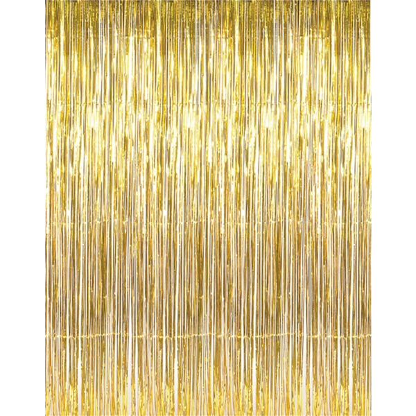 3,2 jalkaa x 8,2 jalkaa metallinen tinsel-folioliuskaverho juhlan valokuvaustaustalle