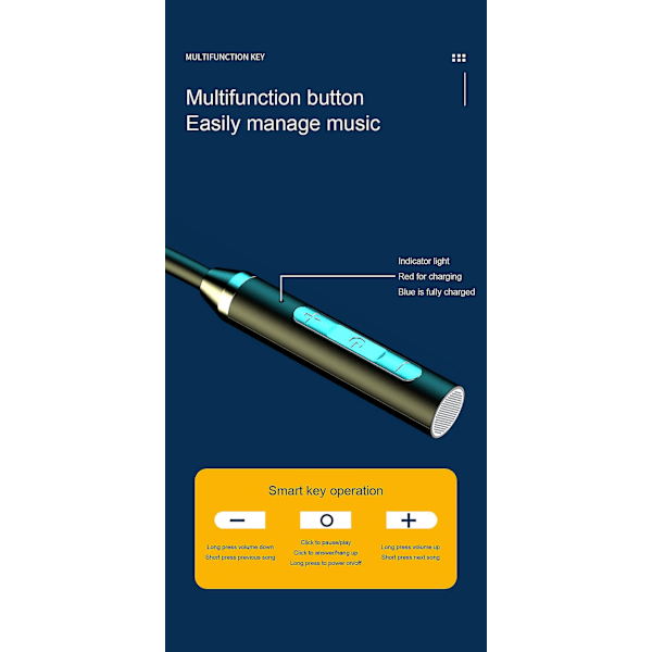 Langattomat Bluetooth 5.2 -kaulanauhakuulokkeet