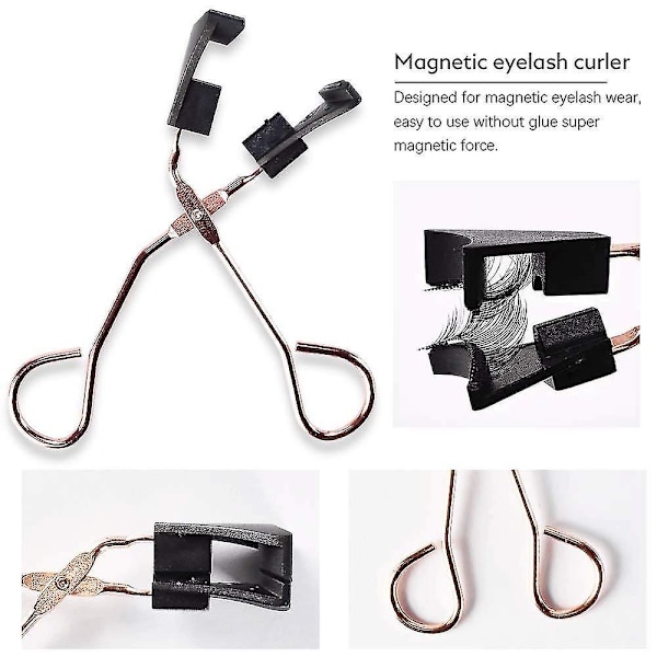 Magnetiska ögonfransar utan eyeliner Återanvändbara falska ögonfransar med klämma