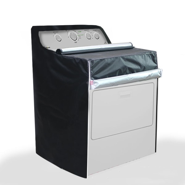 Pyykinpesukoneen cover ylhäältä ja edestä täytettävälle pesukoneelle/kuivausrummulle -