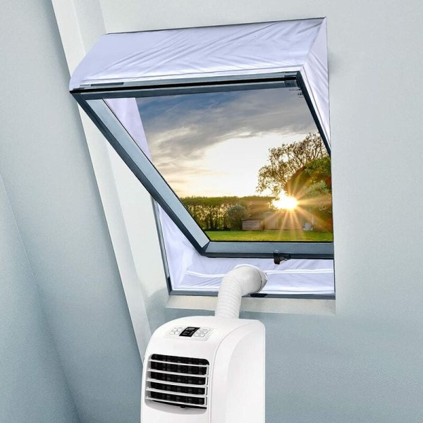 Mobil fönstertätning för luftkonditionering, isoleringsduk för mittsvängbara fönster,