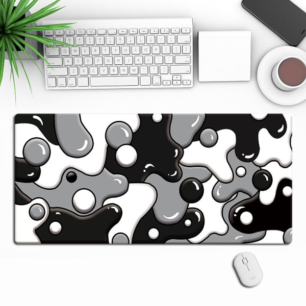Gaming Laptop Mouse Pad, Sea Wave Big Desk Pads PC Tangentbord Waterp