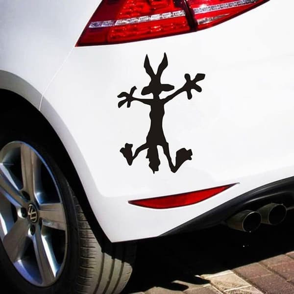 4 st bilstickers för bilfönster, Coyote-bilstickers, vargbilstickers