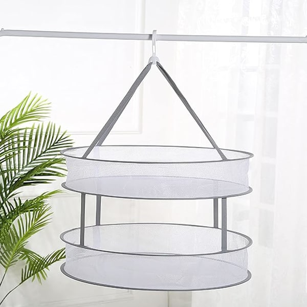 Medium rund dobbel lag foldbar kleshenger 51,5*36cm
