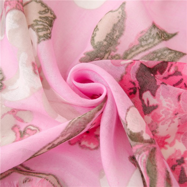 Damhalsdukar Lätt Blommig Blomsterscarf Vår Höst Vinter Sjal