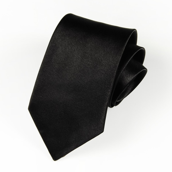Mænds slips Ensfarvet ren farve Almindelig formelle sorte slips til mænd