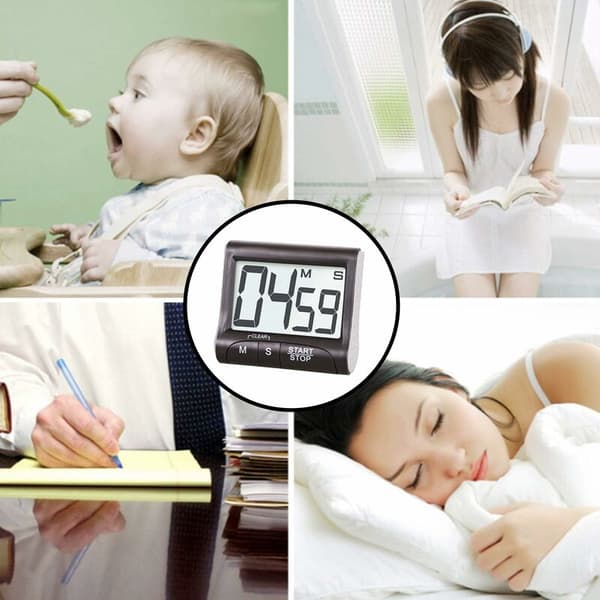 Køkken Timer, 24H Digital Magnetisk Elektronisk Køkken Timer Digital Timer,