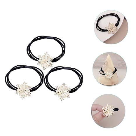 6 st snöflinga flicka hårband elastiska hårband hår scrunchie scrunchies H