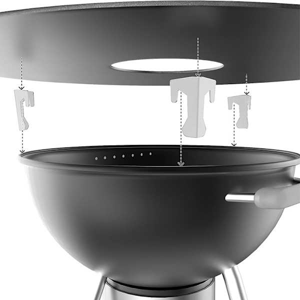 Sæt med 3 universelle rustfri stål afstandsholdere til grill