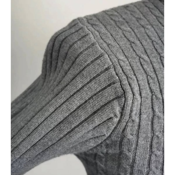 Herre Slim Turtleneck Genser Casual Twisted Strikket Genser