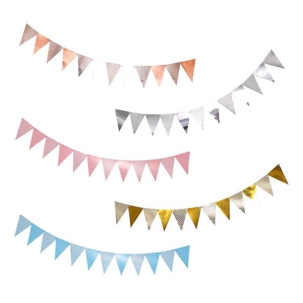 5m 5st Outdoor Bunting Flaggor, Bunting Vimplar För Julfest