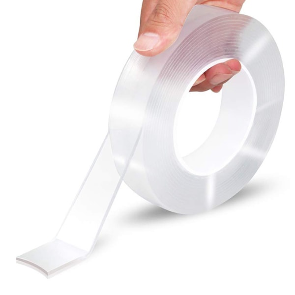 3 meter dubbelhäftande nano-tejp återanvändbar transparent transparent