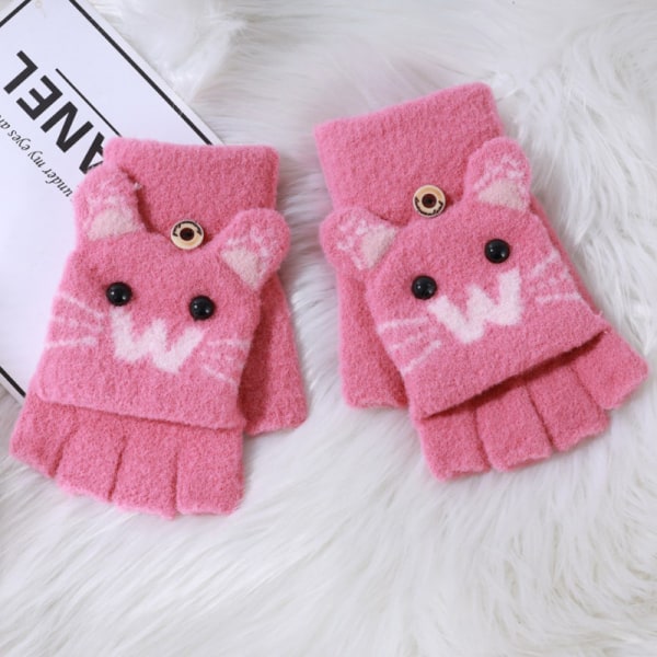 Children's knitted winter gloves thickened gloves