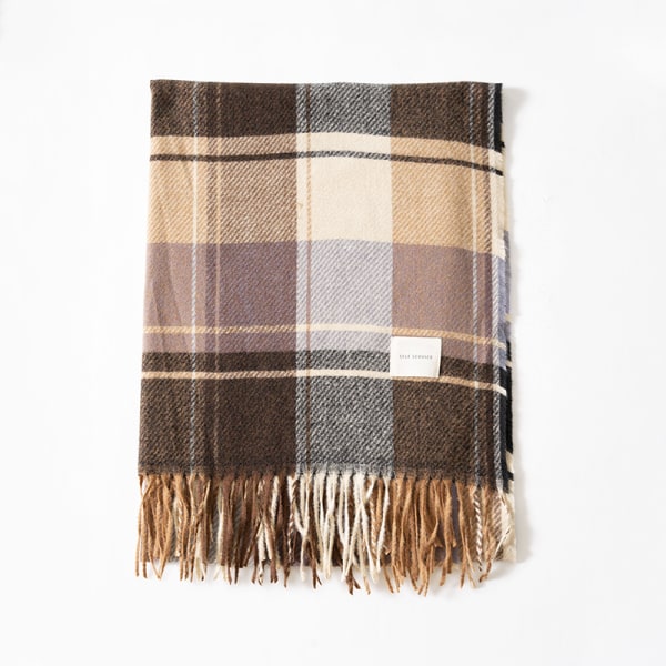 Naisten huivit Talvi Pitkä Pehmeä Lämmin Tartan Ruudullinen Kääreet Villa Kehräys