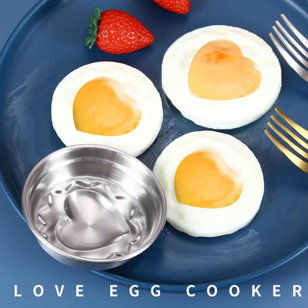 Eggkokerpanne i rustfritt stål med non-stick-kopper | Multifunksjonell eggdamper kompatibel Perfekte posjerte egg, pannekaker og mer | Eggform Cooke