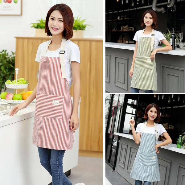 Hushållsrand ärmlöst förkläde Kvinnor Kök Matlagning Arbeta Med