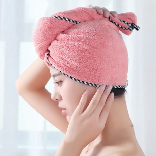 Mikrofiber Håndklæde Wrap - Ultra Absorberende, Hurtigtørrende Hår Turban Blød,