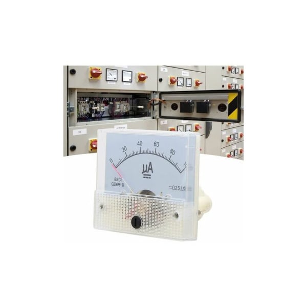 Analog voltmeter, 85C1 DC 0100UA pekare analog ammeter, ström yta panel med enkel struktur