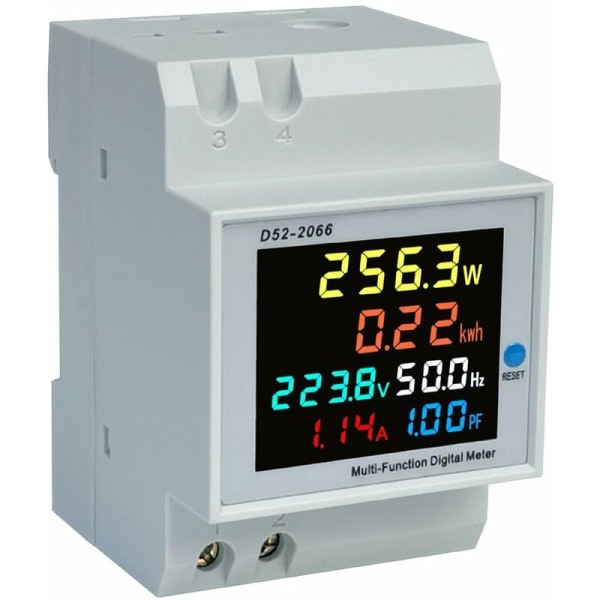 Energiförbrukningsindikator D52-2066 Enfas hushålls smart watt-hou