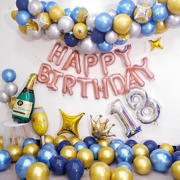 Folioballoonit Onnellinen Syntymäpäivä Bannerisetti - Rose Gold, Onnellinen Syntymäpäivä Balloonit Juhlan Koristeluun, Onnellinen Syntymäpäivä Balloonit Onnellinen Syntymäpäivä Juhlan Koristeluun
